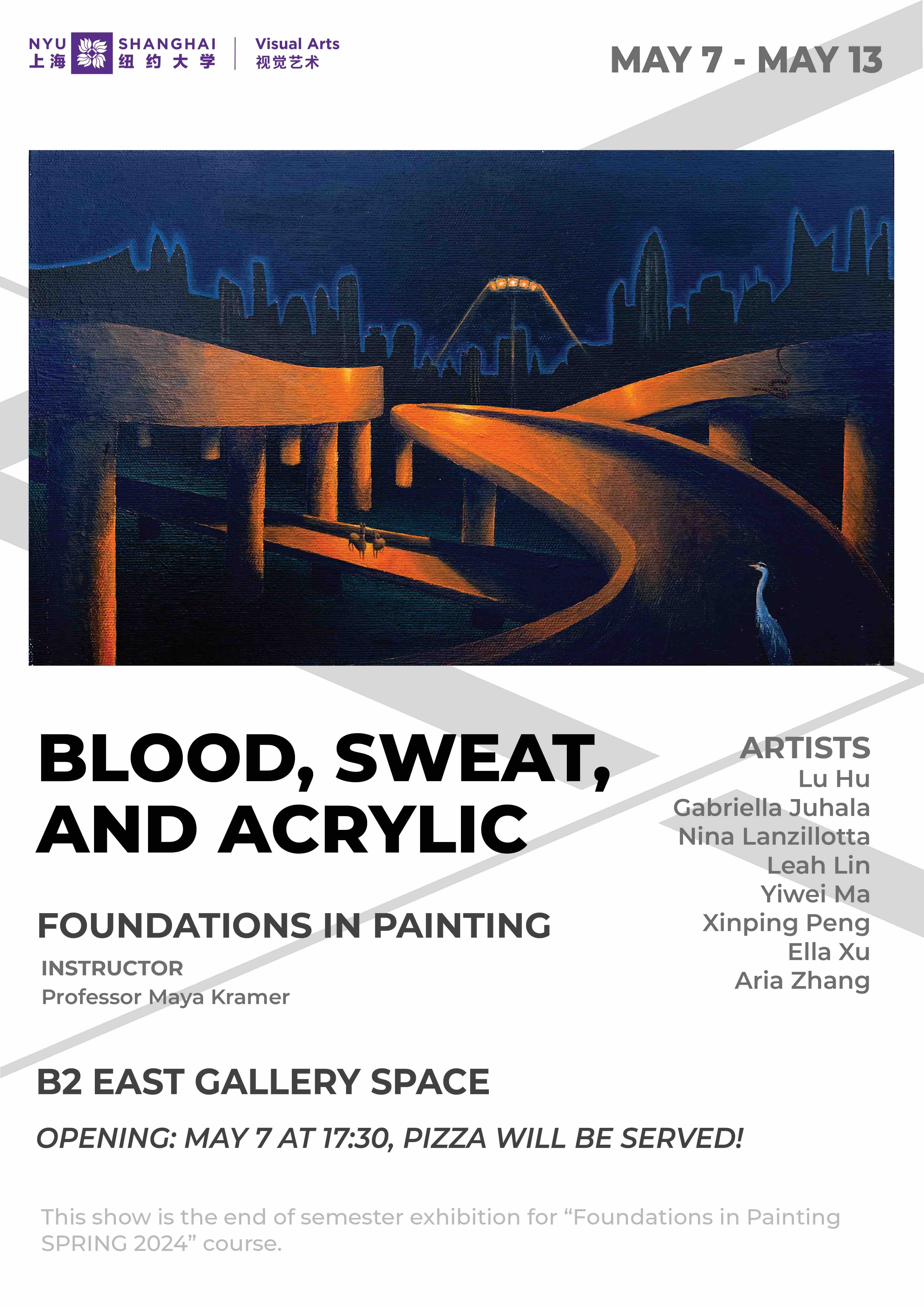 Blood, Sweat and Acrylic Exhibition Poster