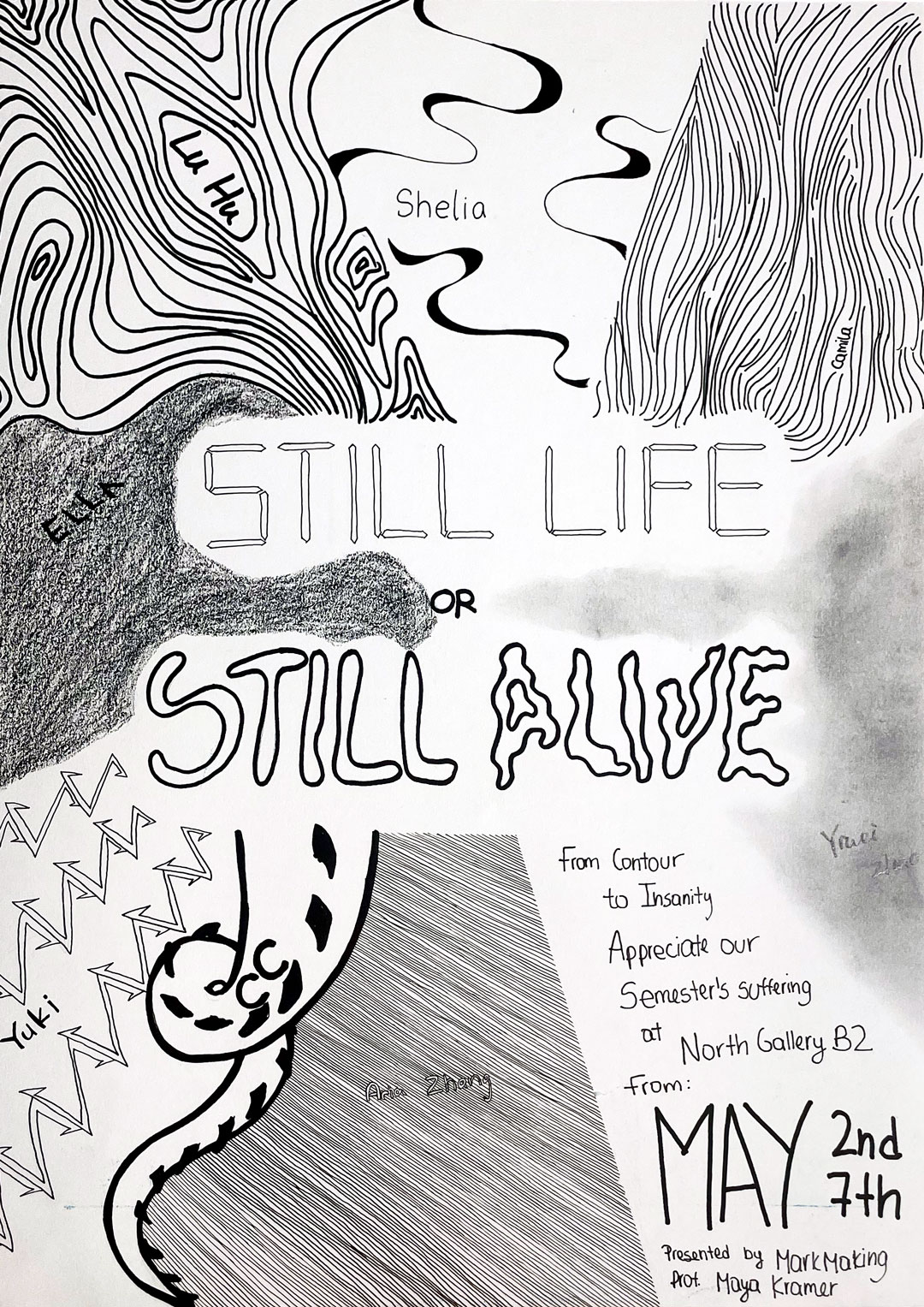 Third version of the poster created by Mark Making 2024 students