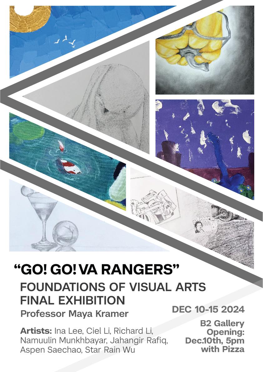 event poster for a group show of foundations of visual art students