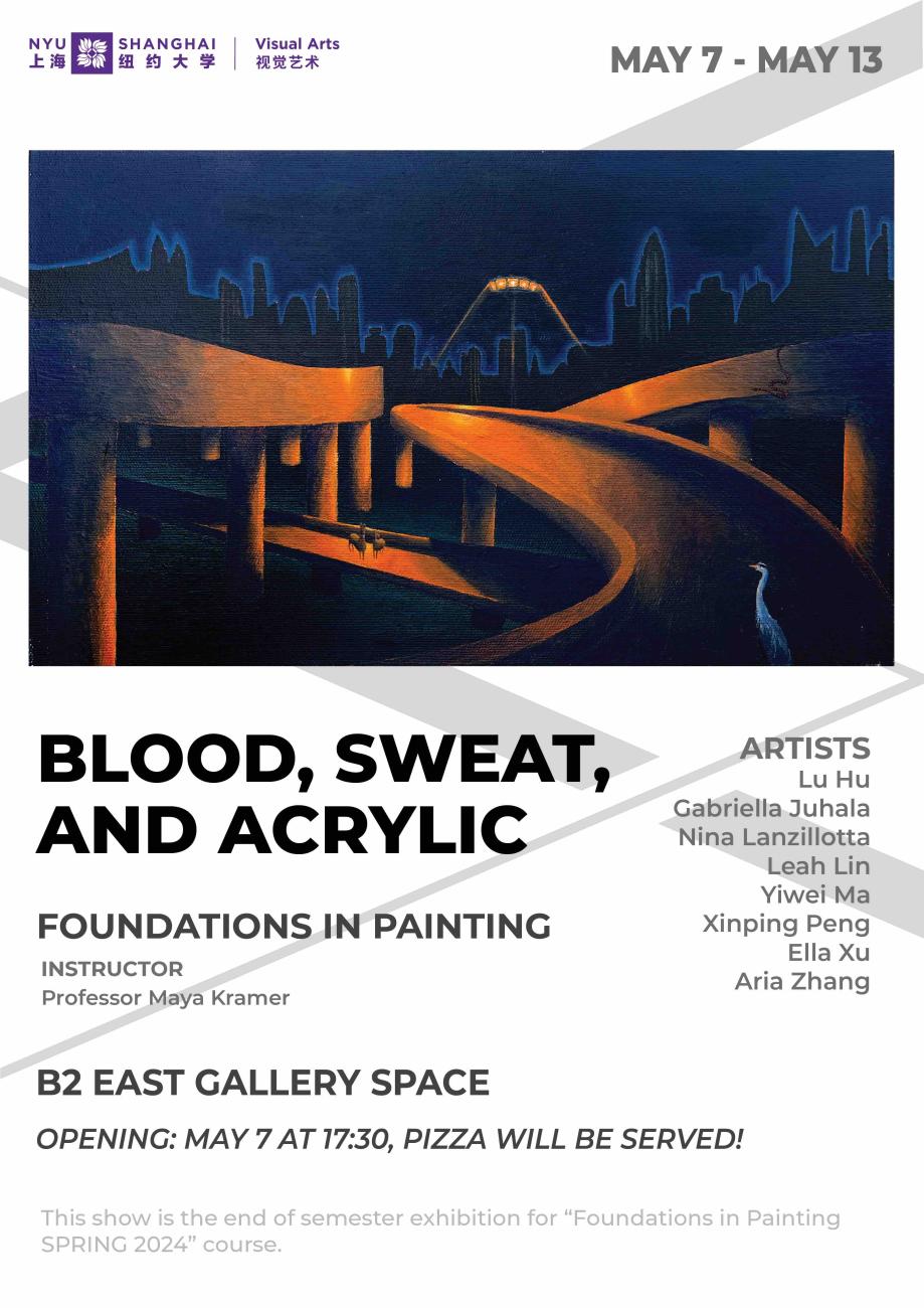 Blood, Sweat and Acrylic Exhibition Poster