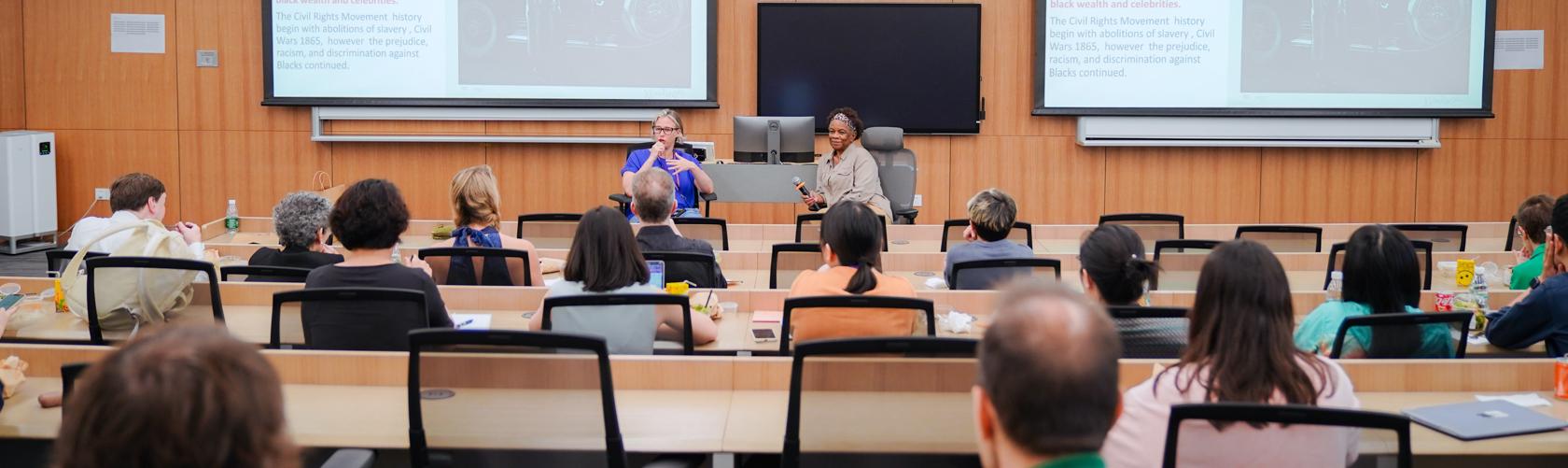 Maya Kramer at a Panel discussion