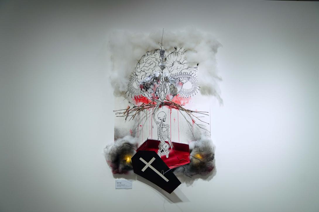 Student mixed media work